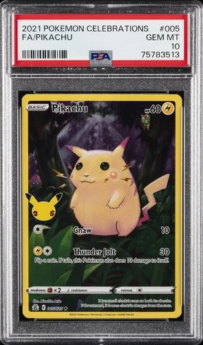 2021 POKEMON CELEBRATIONS #005 FULL ART/PIKACHU PSA 10