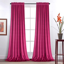 Velvet Curtains 108 Inches Long - Home Decor Berry Curtains Drapes for Living Ro