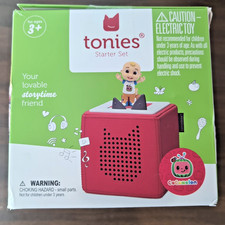 ONLY WORKS ON DOCK - Tonies Cocomelon Toniebox Audio Player Starter Set w/ JJ