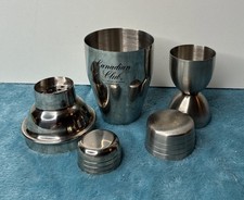 5 Piece BAR COCKTAIL SHAKER Stainless Mixing Tin & Jigger Set