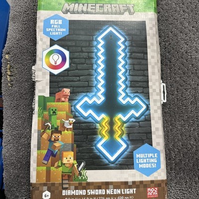 Minecraft Diamond Sword Light Paladone 16''.  Mountable Or Free Standing.