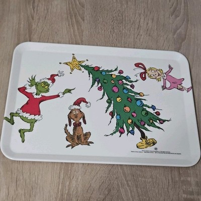 How The Grinch Stole Christmas Whoville Holiday Christmas Serving Tray Plastic