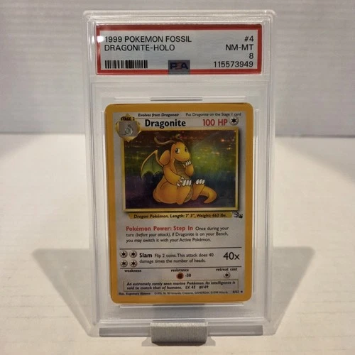 Dragonite 1999 Pokemon Fossil PSA 8 #4