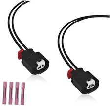 2pcs Abs Wheel Speed Sensor Connector Pigtail Front Rear Abs Sensor Black
