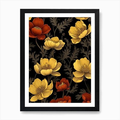 Winter Aconite 2 William Morris Sty Framed Wall Art Poster Canvas Print Picture