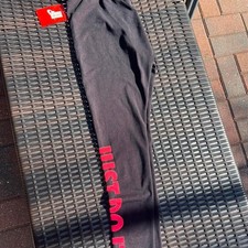 Nike Women s Dri-Fit Leggings Black Red Just Do It Logo Size M NWT Athletic Gym