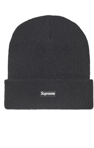 Bonnet noir Supreme FW24 Mohair mélangé logo tissé taille unique 100% authentique
