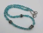 Vintage SI 925 India Light Blue Stone and Silver NECKLACE Rock Type Estate Sale — photo 1