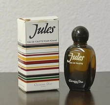 Vtg * JULES by CHRISTIAN DIOR * splash EDT 9 ml~.3 oz  OLD VERSION MINIATURE