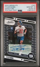 2024 PANINI ABSOLUTE SIG #147 TYLER NUBIN PSA 10 AUTO 10