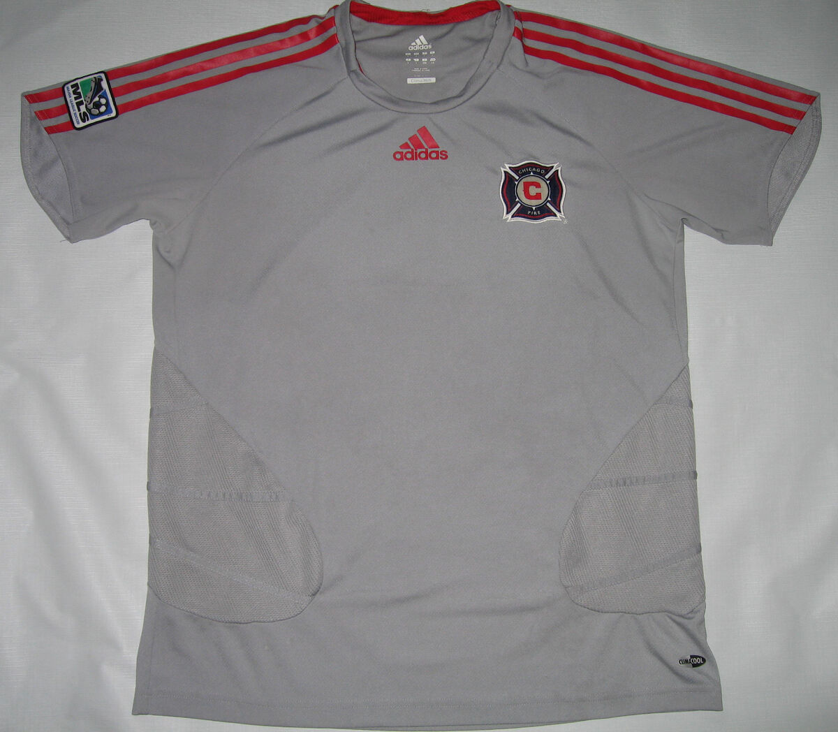 Chicago Fire MLS Adidas ClimaCool Jersey Sewn on Patches Chicago Fire MLS Adidas ClimaCool Jersey Sewn on Patches