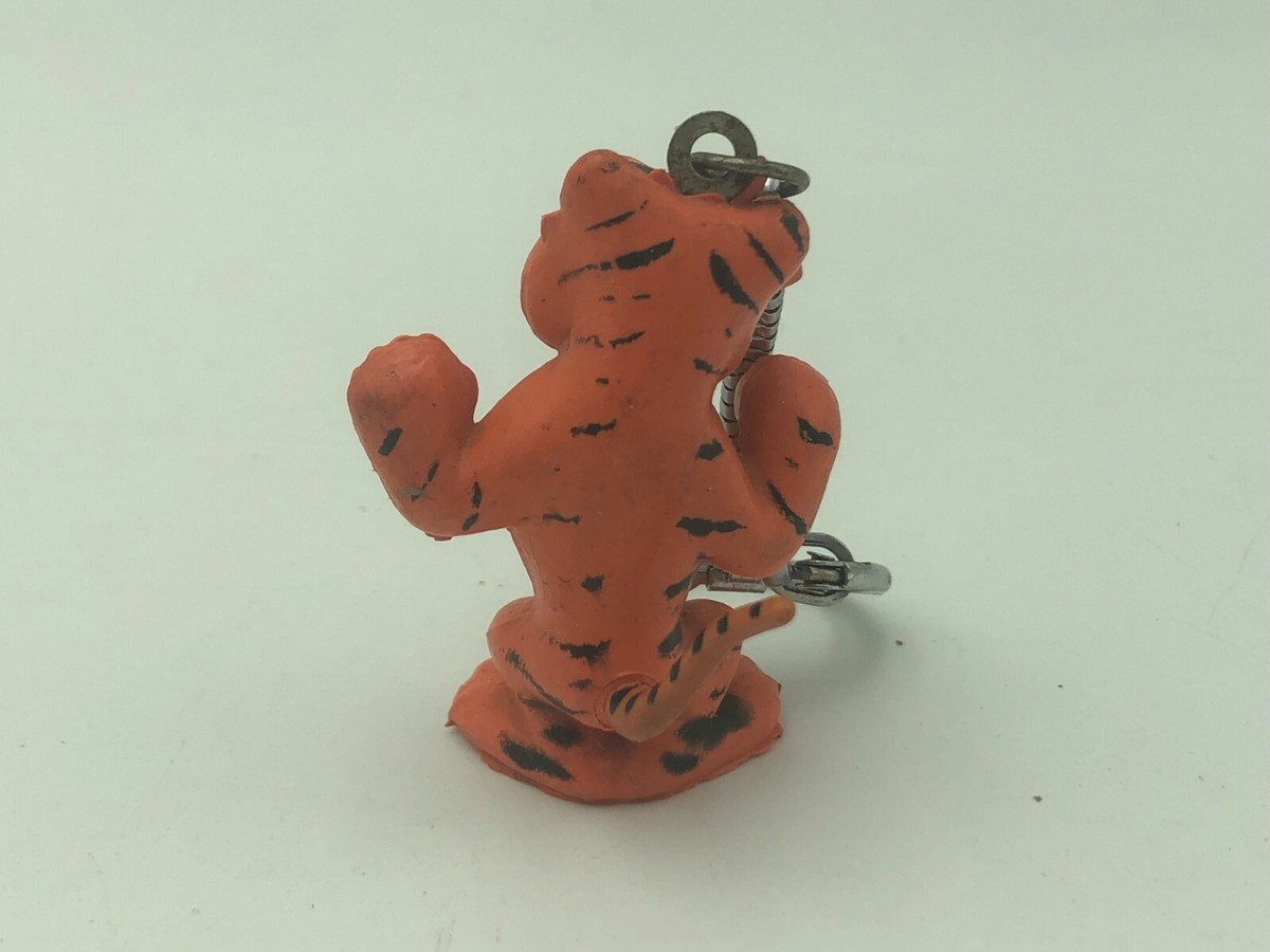 Vintage 50-60s Orange Esso Exxon Tiger Keychain PVC Rubber PROMO