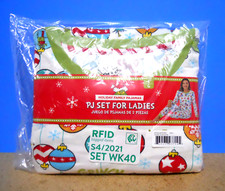 Dr Seuss The Grinch Holiday Family Pajamas 2 Pc Set For Ladies Women Size L -NEW