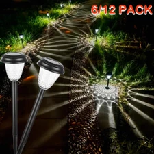 Solar Pathway Lights Outdoor Garden Stake Patio Lawn Walkway Landscape Lamp