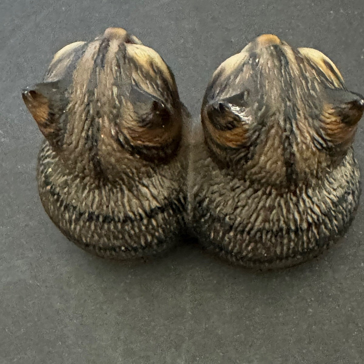 Harvey Knox Tabby Cats Vintage Figurine Global Art Japan Signed HK
