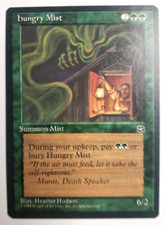 Hungry Mist Version B - MTG Vintage 1995 Green Creature Card Magic the Gathering
