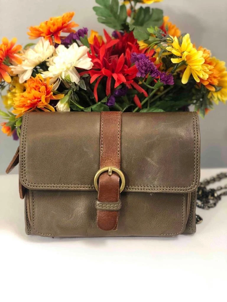 Sac Besace En Cuir Moutarde Cécile Jeanne - Taille Moyenne - Occasion Bon état