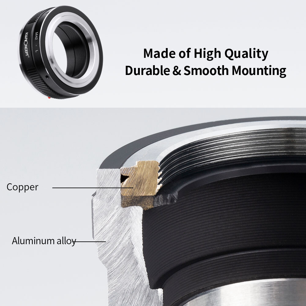 Adattatore K&amp;F Concept Da Attacco M42 A L Per Fotocamera (L Mount Alliance)