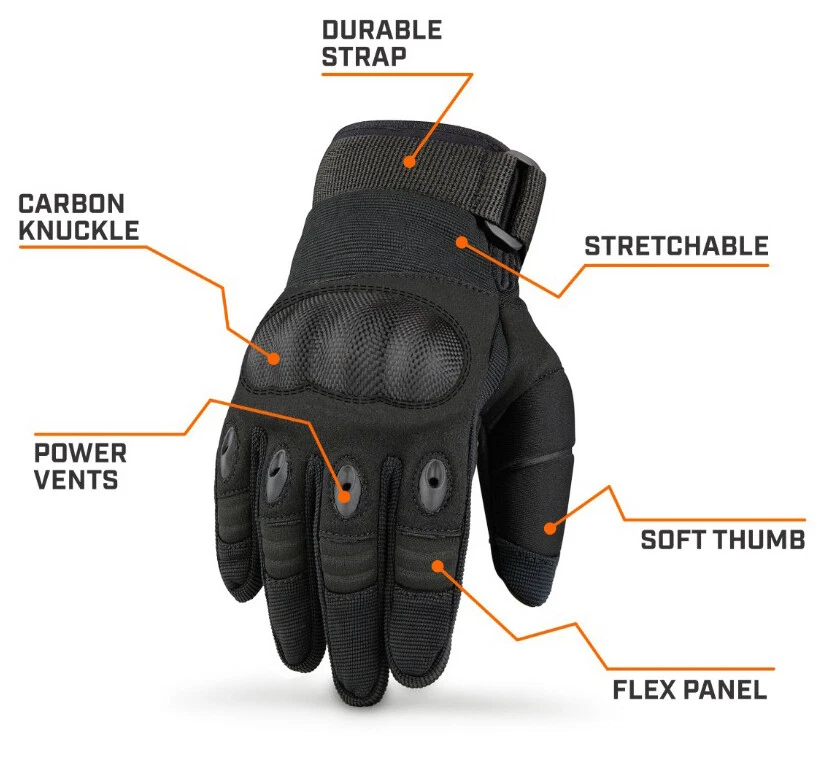 Winter Viper Motorcycle Motorbike Gloves Waterproof Thermal Tactical Paintball  - Image 3 of 4