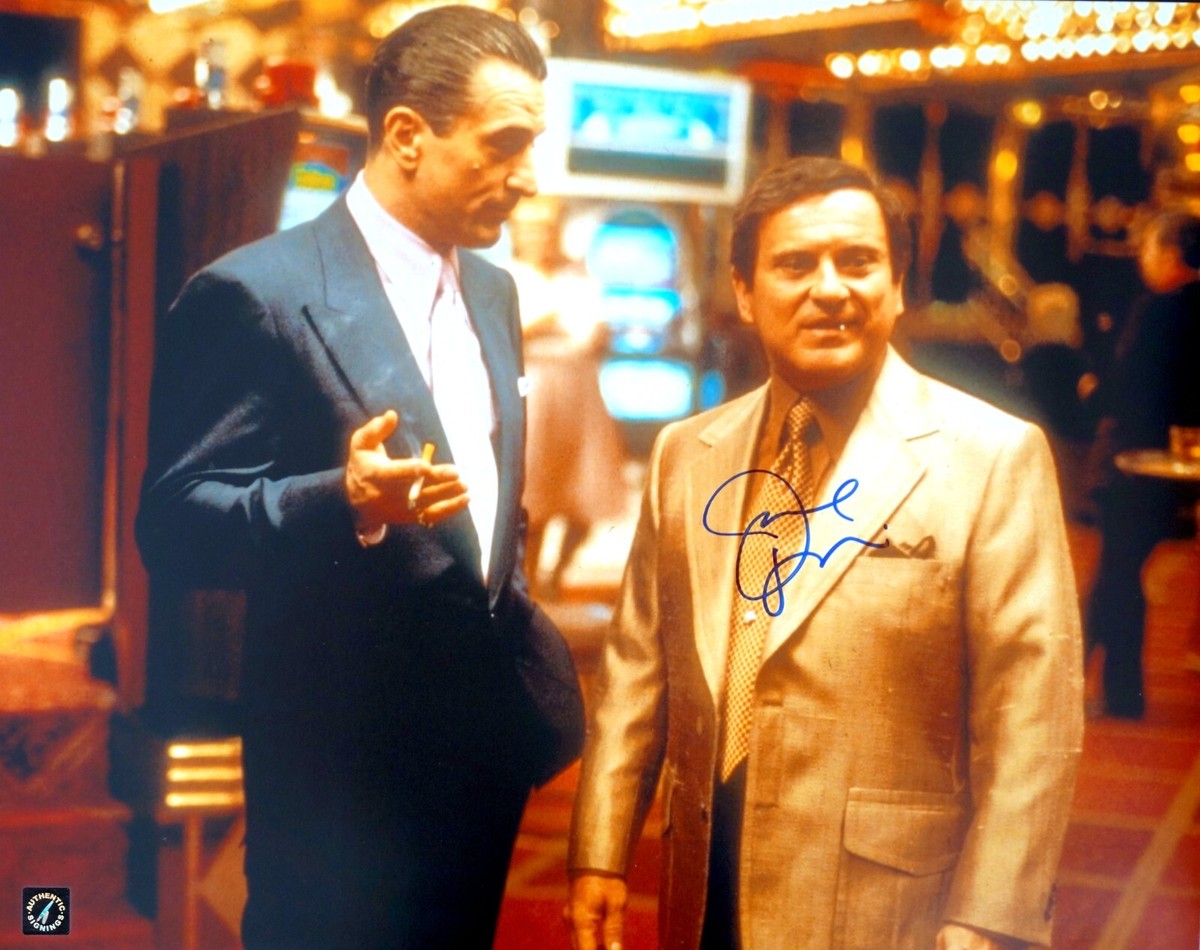 Joe Pesci w/ Robert De Niro Autographed CASINO 16x20 Photo ASI