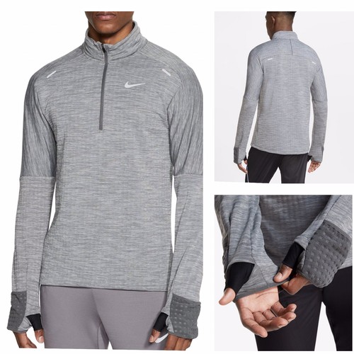 NEW $80 NIKE Sphere 1/2 Zip Running Top SMALL Long Sleeve Shirt Grey CU6087-068  | eBay