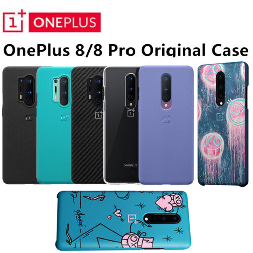 Original Official OnePlus 8 8 Pro Sandstone Bumper Cyan Karbon Case Back Cover  - Picture 1 of 20