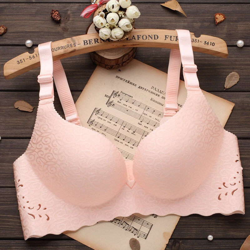 Sexy Bras Gather Lingerie Push Up Bra Underwear Pink  32/34/36/38/40/38A/B/C/D