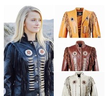 Premium Quality Western Series Genuine Leather Jacket,fringed,up To 70off Sale