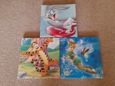 Three Disney Fabric Pictures 25cm x 25cm