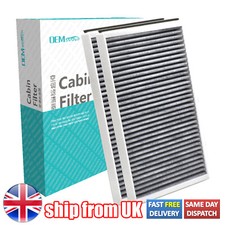 X2 For BMW 5 6 Series Alpina B5 E61 E60 Activated Carbon Pollen Cabin Air Filter
