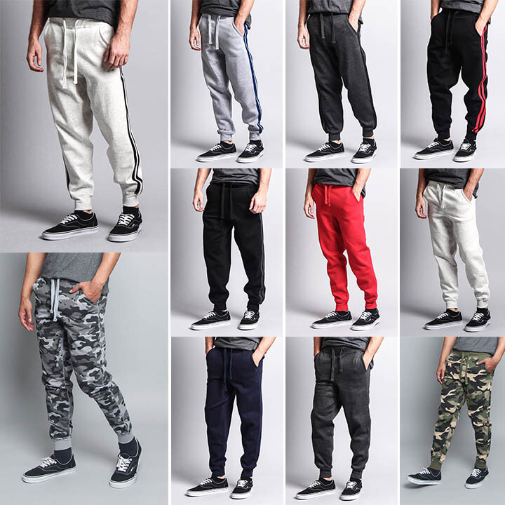 Men's Casual Heavyweight Active Workout Gym Sports Fleece Jogger Sweatpants