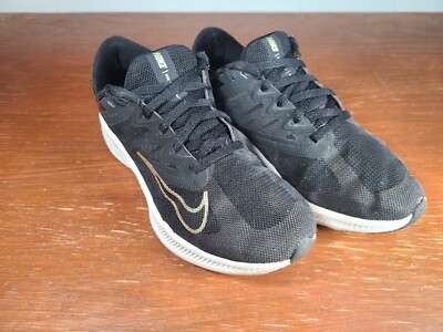 Nike Women's Quest 3 Black Gold Running Shoes Size 6 (CV0149-001)