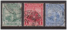 (F36-118) 1909 Trinidad mix of 3stamps 1/2d, 1d &2 1/2d (DR)