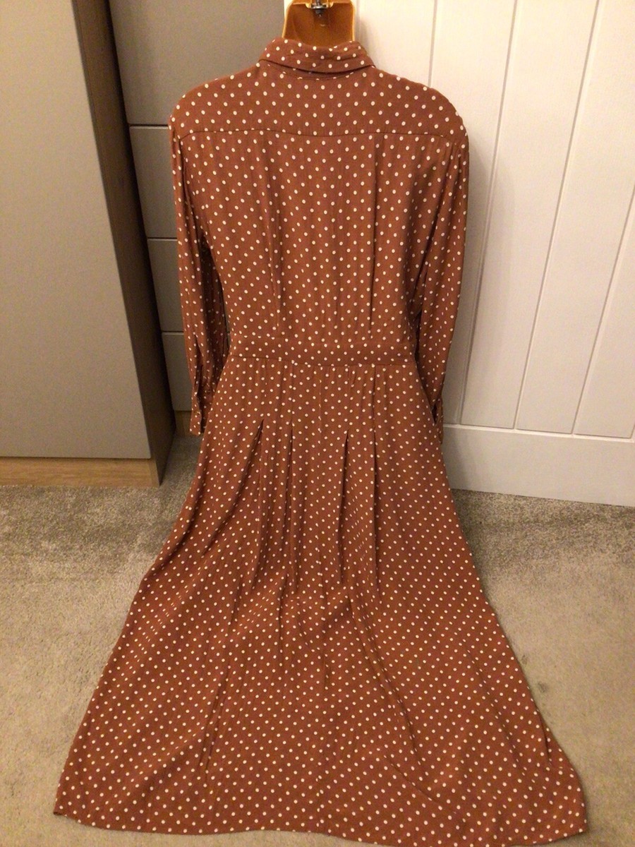 topshop brown polka dot dress Layla mini vegan leather dress