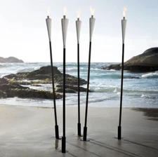 Blomus Garden Torch with Beechwood Stake and Soco Torch Cap