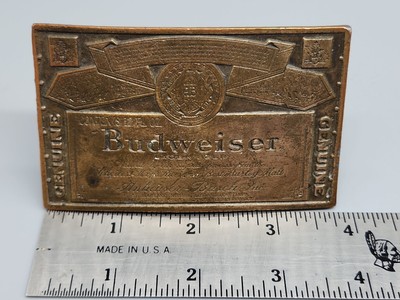 Ceinture étui Vintage En Cuir Budweiser - Marque Udder Finery - Thème Bière Anheuser Busch - Taille 46 - Occasion