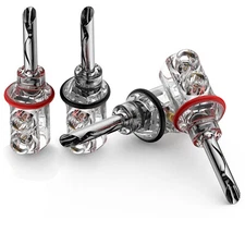 4pcs Screw Fixed BFA-Z Banana Plug Rhodium Plated HiFi Speaker Cable Connector