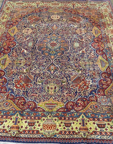 Superb Large 13'x10 ft HAND Woven MADE WOOL ORIENTAL Vines Pitcher vase ...