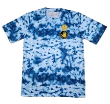  Body Glove Men's Rash Guard UPF 50+ Swim Shirt Acid Tie Dye Bright Blue