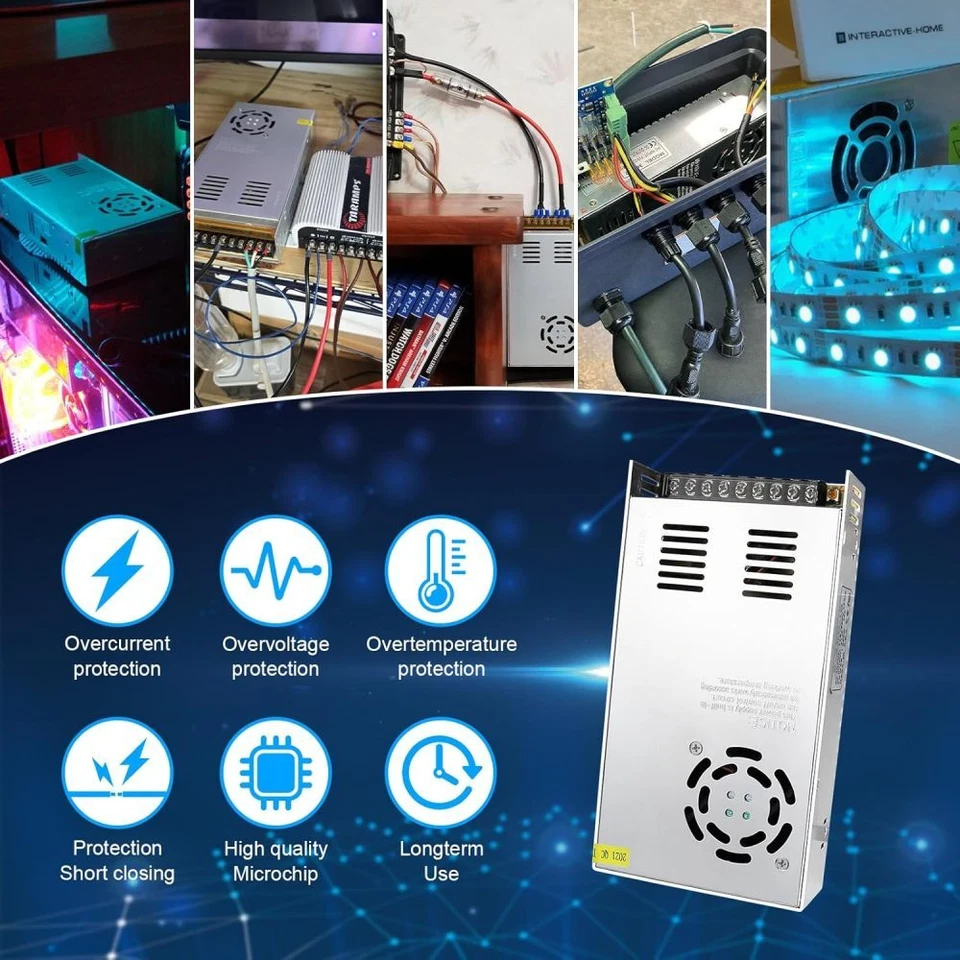 AC 110-240V to DC 12V 30A 360W Voltage Transformer Switch Power Supply Converter - Image 4 of 4