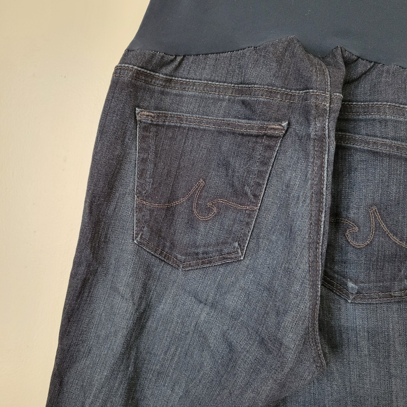 3/ $30 AG Adriano Goldschmied Maternity High Rise Ankle Jeans 27 R Dark Wash thumbnail 4