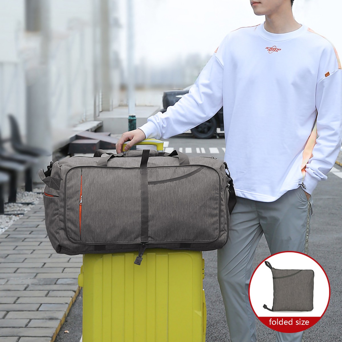 85L Travel Duffel Bag, Foldable Weekend Bag Shoes Water-proof & Tear  Resistant | eBay