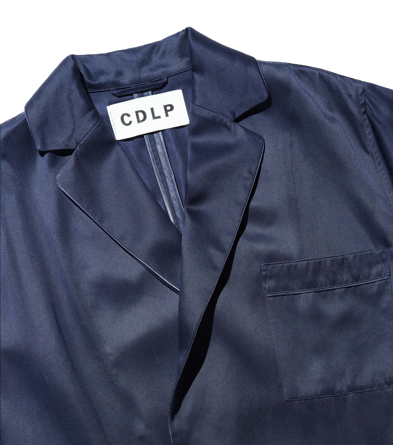CDLP TENCEL™ LYOCELL Blue Satin Belted Robe Coat Bathrobe Coat Parka New S image 4
