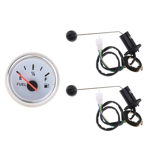 3 x Boat Marine Fuel Level Gauge LED +fuel guage level sensor White - Picture 2 of 6