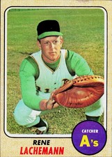 1968 Topps Rene Lachemann #422 Oakland Athletics