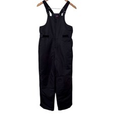Swiss Tech Kids Snow Ski Suit Bib Overalls Pants Black Large 10-12 