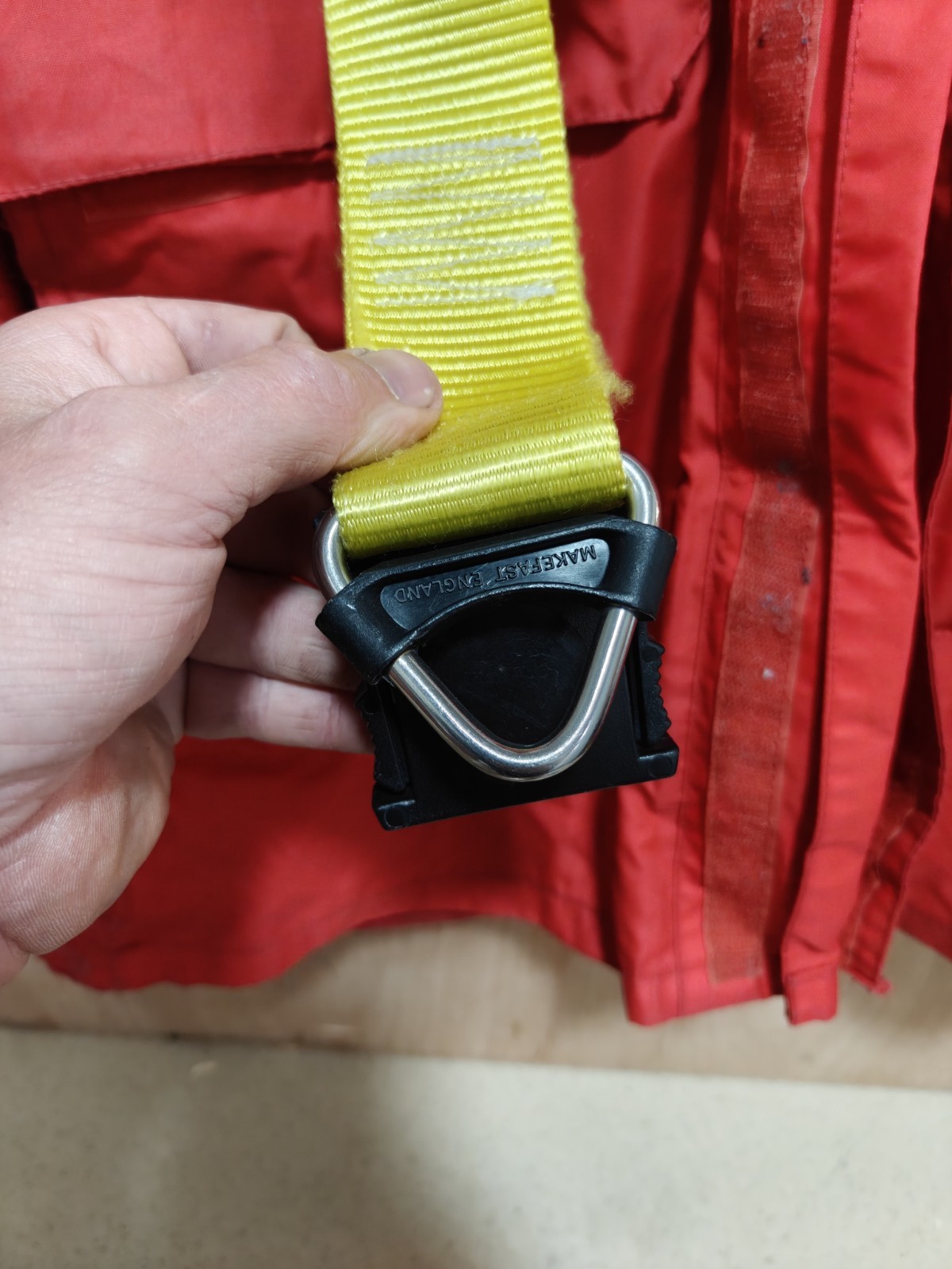 Helly Hansen sailing jacket red mens with straps and sos Whistle L /XL rrp £450 image 3
