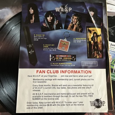 WASP - The Last Command LP W.A.S.P. VInyl Record 1985 Capitol W/merch Insert VG