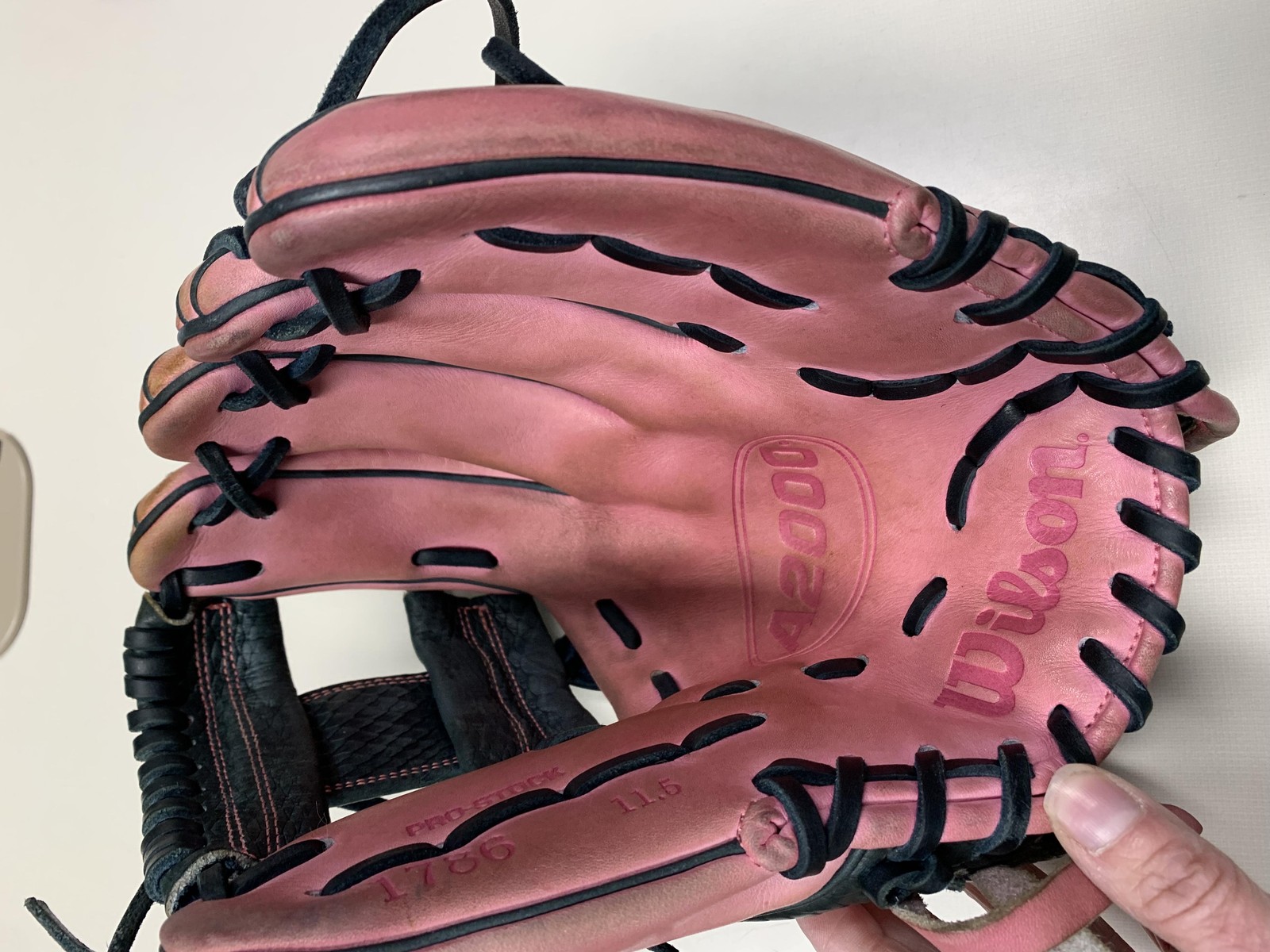 Pink Black Pro Stock Leather Adult