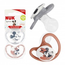4008600439851 NUK Smoczek uspokajaj cy silikonowy 18-36m Space Disney Miki r ow